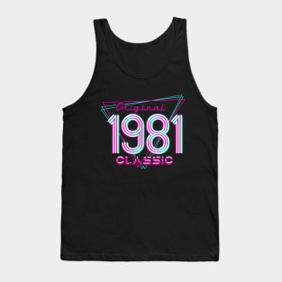 Born In 1981 Throwback Birthday Tank Top